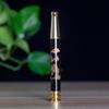 Palo de rosa, Sándalo verde, Boquilla para cigarrillos con dragón tallado, Doble uso para cigarrillos gruesos y delgados, Boquilla para cigarrillos circulante