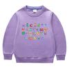 Primavera y Otoño 2026 Estilo Coreano de Dibujos Animados Ropa Nueva para Niños Sudadera de Cuello Redondo Camisetas de Algodón de Manga Larga para Niños y Niñas