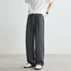 2026 Pantalones Casuales de Tencel Lyocell para Hombre Verano Nuevos Sueltos de Pierna Ancha Rectos Pantalones para Exteriores Gris
