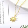 AliExpress nuevo collar sencillo de girasol personalidad moda viento frío colgante retro una generación de pelo