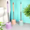 Cepillo para Inodoro con Base y Mango Extendido, Longitud Total 61cm Cm, Cepillo de Limpieza para Baño, Cepillo para Inodoro, Cepillo Doméstico de Mango Largo