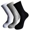 Calcetines de Algodón para Hombres y Mujeres, de Longitud Media, de Longitud Larga, Negros y Blancos, Grises, de Color Puro, Absorbentes de Sudor, Transpirables, Calcetines Deportivos, Calcetines Suaves y Cómodos de Rizo para Todas las Estaciones