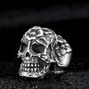 Joyería al por mayor europea y americana anillo de acero de titanio anillo para hombre personalidad dominante joyería de club nocturno calavera acero inoxidable