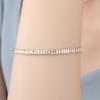 Pulsera popular europea y americana de plata esterlina S925, cuadrada, con circonita y diamantes de imitación, moda transfronteriza, hip hop para chica, joyería de diamantes en fila