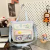 Mochila Transparente Estilo Japonés de Alto Valor Estético, Fresca y Dulce, para Estudiantes de Secundaria, Mochila Ligera de Gran Capacidad, Bolsa Ita