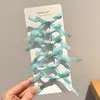 Pinza para el pelo con lazo de ballet estilo Ciervo Blanco, Pinza lateral para flequillo, Accesorio para el pelo de doble coleta, Pinza de pico de pato para cabello suelto, Horquilla para mujer