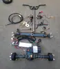 Carrinho de Mão Plano de Quatro Rodas Elétrico com Guidão Chassi Conjunto Completo de Acessórios Eixo Traseiro Eixo Dianteiro Versão Modificada Montagem do Chassi do Carrinho de Lanches
