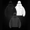 Moletom com Capuz Duplo de Marca Tendência Transfronteiriça com Forro de Lã Design Único Outono e Inverno Novo Estilo Solto Y2K para Homens e Mulheres