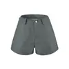 Shorts básicos casuales de línea A de pierna ancha para mujer, pantalones casuales versátiles simples para el trayecto de verano, pantalones rectos de color liso para verano