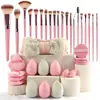 Conjunto transfronteiriço de 40 peças de ferramentas de beleza com bolsa de maquiagem para viagem maquiagem antes e depois um conjunto completo de maquiagem de beleza pincel de maquiagem combinação de esponja de pó
