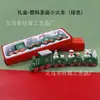 Adornos para Decoración de Pastel de Navidad Tren Pequeño de Enchufe Plástico Regalo de Cumpleaños Navideño Decoración Horneado Juguetes para Niños