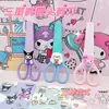 Tijeras de Seguridad Sanrio Stilwell para Niños Dibujos Animados Lindas Estudiantes de Primaria DIY Corte Cuchillo Manual Cubierta Protectora para Cinturón