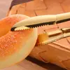 Pinzas para Alimentos de Acero Inoxidable, Pinzas para Alimentos Antideslizantes Dentadas, Pinzas para Barbacoa, Pinzas para Pan con Patrón de Serpiente, Pinzas para Bistec de Hotel para Buffet