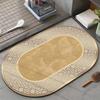 Tapete de puerta de baño para el hogar de estilo europeo para interiores de terciopelo cristalino resistente a las manchas, resistente al desgaste, absorbente, tapete para el piso, suministro directo de fábrica