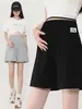 Pantalones de maternidad para verano, finos, holgados, de pierna ancha, leggings casuales de tres cuartos, talla grande, soporte para el vientre, ropa de maternidad para otoño