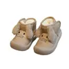 Botas de Nieve para Bebé Invierno Forradas de Felpa Cálidas Botines Cortos para Niños Zapatos de Algodón Zapatos para Bebé Niña Suela Suave Zapatos para Niños Pequeños Niños