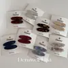Pinza para el pelo de acetato linda y texturizada para mujer, pasador ovalado pequeño, pinza plana de pico de pato, pinza lateral, pinza para flequillo degradada