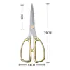Tesouras de Liga de Ouro para Uso Industrial, Civil, de Casamento, Doméstico, de Cozinha, Tesouras de Aço Inoxidável Atacado, Corte Manual, Corte de Papel