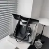Bolsa Transparente Feminina Verão Versátil Fashion Nova Tendência Grande Capacidade Bolsa de Ombro de Gelatina Bolsa Tote para Estudante Universitário de Verão