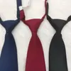 Algodão Poliéster Preguiçoso JK Gravata Pequena Grátis Preto Vermelho Vinho Azul Marinho Cor Sólida Mistura Coreana Estudante Básico Uniforme Escolar Turma
