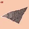 Novo Lenço Triangular de Sarja Feminino Estampa de Flores e Plantas Lenço de Viagem Proteção Solar Xale Fonte de Fábrica Atacadista