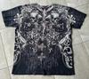 Nueva Marca de Moda Urbana Europea y Americana Camiseta con Estampado de Calavera Calavera Cruz Gótica High Street Casual Hombro
