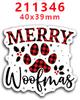 2023 novo remendo de resina acrílica arco de Natal decoração fofa adesivos de geladeira PR209671