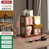 Prateleira de armazenamento de mesa estilo chinês prateleira para bule de chá mesa madeira maciça prateleira antiga bule pequeno de areia roxa xícara de chá prateleira de armazenamento para conjunto de chá