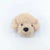 Chaveiro de Pelúcia Fofo de Cabeça de Cachorro Cacheado, Broche para Bolsa, Acessório de Cabelo, Joias Artesanais DIY, Acessórios para Roupas, Atacado