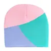 Gorro de Punto Acrílico Jacquard de Bloques de Color Casual Estilo Coreano, Versátil para Exteriores y Ropa Urbana, Gorro de Moda Trendy para Otoño e Invierno