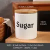 Promoção em Estoque: Pote Hermético de Cerâmica Branca, Pote de Armazenamento para Chá da Tarde 400ml, Pote de Armazenamento para Sal e Pimenta de Cozinha
