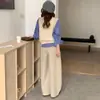 Pantalones casuales holgados de diseño plisado estilo japonés, con corte curvo, para mujer, nuevo modelo de otoño 2026, versátiles de color liso, pierna ligeramente ancha, venta al por mayor