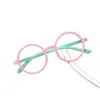 Gafas de Silicona Suave para Niños de 1 a 7 Años para Hombres y Mujeres Guardería Bebé Montura Redonda Lente para Tomar Fotos Espejo Decorativo sin Lente