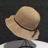 Chapéu de Sol Dobrável Feminino Estilo Coreano Protetor Solar Outdoor Versátil Sombreamento Estilo Japonês Estilo Fresco Chapéu de Sol Laço Chapéu de Pescador