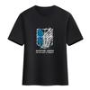 O Ataque do Gigante T-shirt Animação Em Torno Masculino e Feminino Casal Estudante Manga Curta Soldado Bidimensional Longo Allen Algodão T-shirt Manga Curta