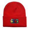 Gorro de punto con bordado periférico del juego Among Us, gorro cálido de otoño e invierno, gorro de lana, jersey de estudiante de dibujos animados, gorro frío