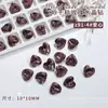 Joias populares para unhas cor rosa seco populares online atacado Super Brilho gota d'água amor quadrado gordo fundo pontudo em formato broca para unhas k9