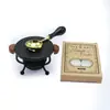 Crisol de Cera Vintage Estilo Trípode Pequeño Crisol para Derretir Perlas de Cera, Crisol Pequeño para Estampar con Cuchara de Cera y Soporte de Hierro