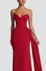 Vestido de Noche Sirena sin Tirantes Estilo Europeo y Americano con Cuello Fruncido, Cintura de Corsé, Vestido Largo de Noche con Lazos y Detalles Plisados, Venta al por Mayor
