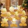 Decoração de Mesa para Festa de Natal de Lançamento de Novo Produto Transfronteiriço Decorações em Favo de Mel Display de Papel em Favo de Mel