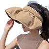 Viseira de Proteção Solar, Chapéu de Concha, Chapéu de Praia de Pescador, Cobertura Facial Anti-UV, Chapéu de Sol Esportivo Top Aberto, Faixa de Cabeça Ajustável