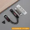 Fechadura de Corrente Anti-Roubo de Botão de Aço Inoxidável Sem Furo para Porta, Uso em Hotel e Residência, Fechadura de Corrente Anti-Roubo para Segurança de Porta