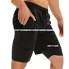 Producto de alta venta transfronteriza del fabricante original: Pantalones cortos de entrenamiento fitness 2 en 1 de doble capa para hombre GYMSHARK