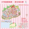 Adesivos de Paisagismo 3D para Estudantes, Adesivos de Colagem de Cena em Miniatura Estéreo, Adesivos Fofos para Caderno de Paisagismo DIY Feito à Mão para Alívio do Estresse