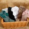 2020 Estilo Español Calcetines Medianos de Lazo de Malla de Color Sólido para Niños Calcetines Explosivos ins Calcetines de Bebé