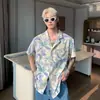 Camisas Florais Casuais Havaianas Estilo Tailandês para Homens e Mulheres, Sensação Relaxada de Verão, Camisas Florais de Casal para o Festival Songkran na Praia, Tendência