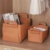 Cesta de Almacenamiento de Fieltro Plegable Cesta para Ropa Sucia Hogar Dormitorio Estudiante Marco de Escritorio Caja para Aperitivos Juguetes Misceláneos
