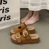 Sandalias de verano para mujer estilo Birkenstock con plataforma, modelo nuevo 2026, súper populares, sandalias de playa de alta gama, sandalias tipo chancla que aumentan la altura