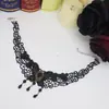 Collar Gargantilla Cadena Clavícula de Encaje con Diamantes de Cristal Multicapa Único Estilo Gótico Palacio de Venta Caliente