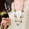 Colar Pingente Minimalista Gota d'Água para Mulheres, Corrente Longa para Suéter Outono e Inverno, Acessório Versátil Casual de Luxo Leve